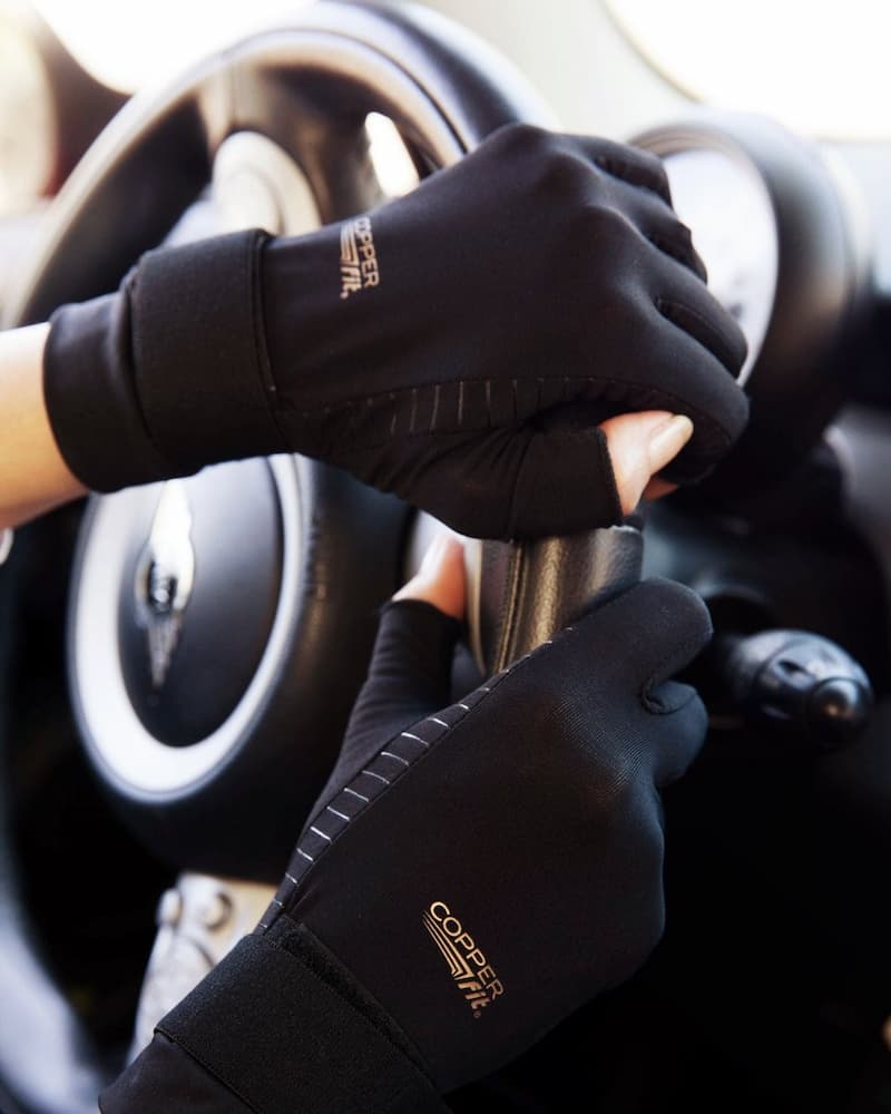 Copper Fit Compression Gloves™ while driving